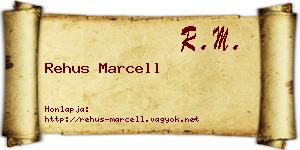 Rehus Marcell névjegykártya